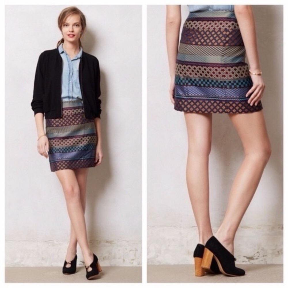 Maeve Multicolor Striped Pencil Skirt size 10
